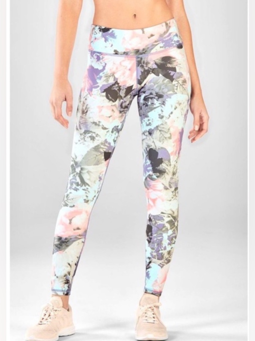 Fabletics Pastel Floral High-Waist Leggings in Pink, Blue & Purple